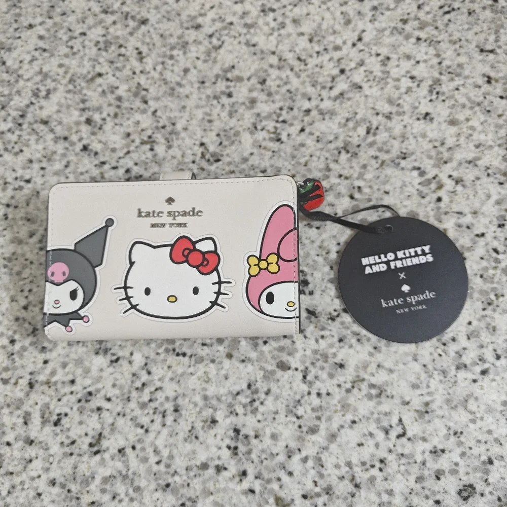 Hello Kitty And Friends X Kate Spade New York Medium Bifold Wallet - Picture 1 of 8